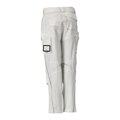 White - Back - Mascot Womens-Ladies Customised Knee Pad Pockets Fitted Work Trousers