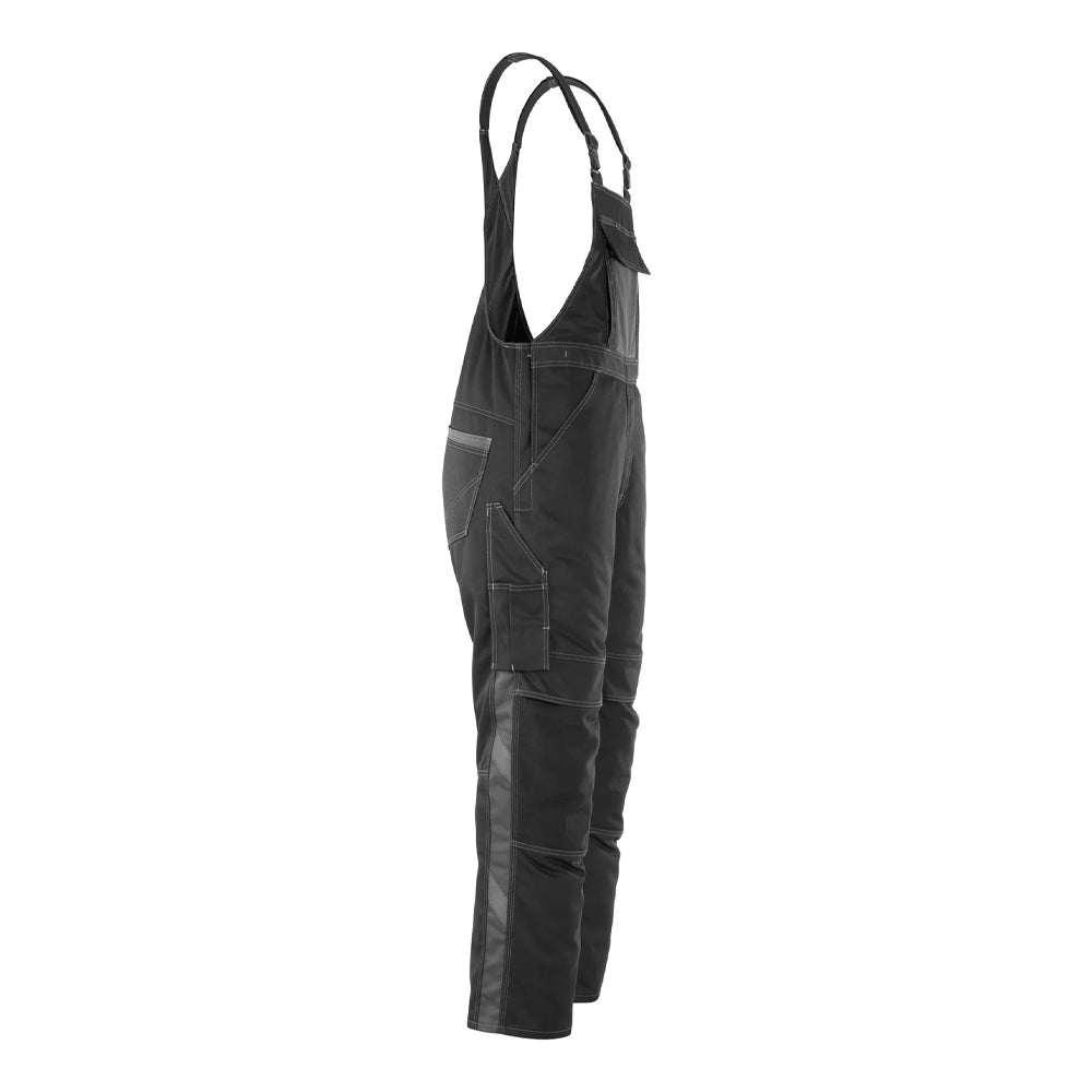 Black-Dark Anthracite - Back - Mascot Mens Unique Leipzig Knee Pad Pockets Work Bib And Brace Overall