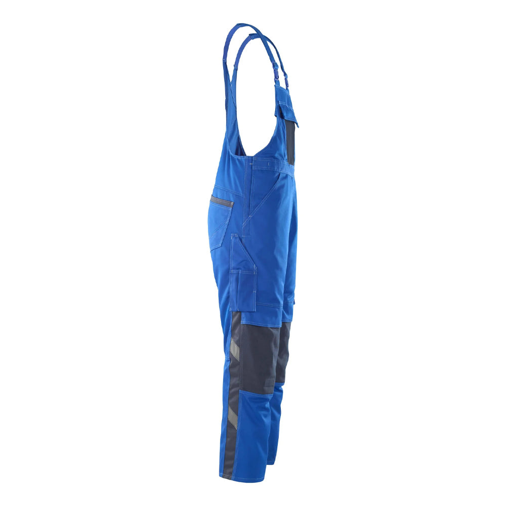 Royal Blue-Dark Navy - Back - Mascot Mens Unique Leipzig Knee Pad Pockets Work Bib And Brace Overall