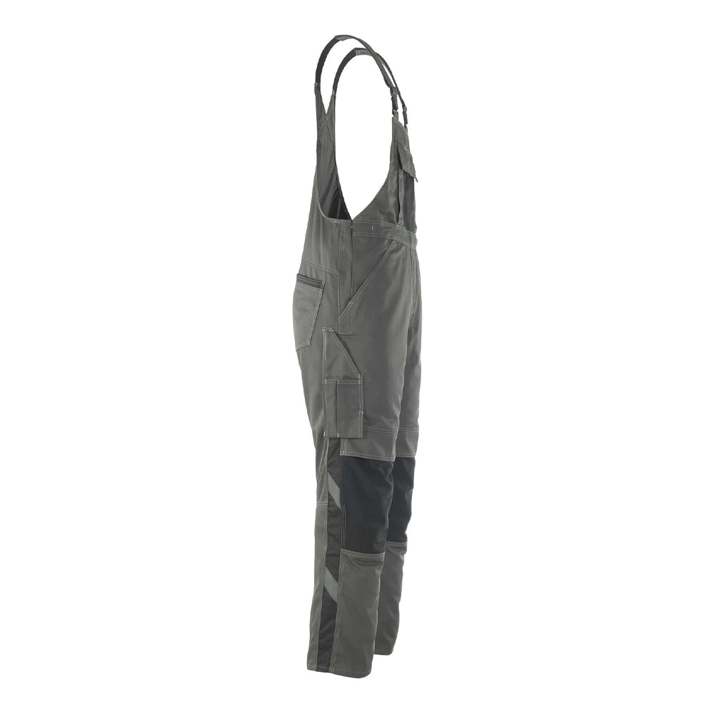 Dark Anthracite-Black - Back - Mascot Mens Unique Leipzig Knee Pad Pockets Work Bib And Brace Overall
