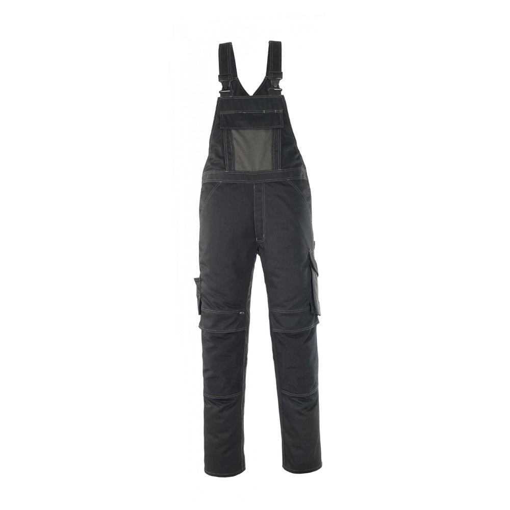 Black-Dark Anthracite - Front - Mascot Mens Unique Leipzig Knee Pad Pockets Work Bib And Brace Overall
