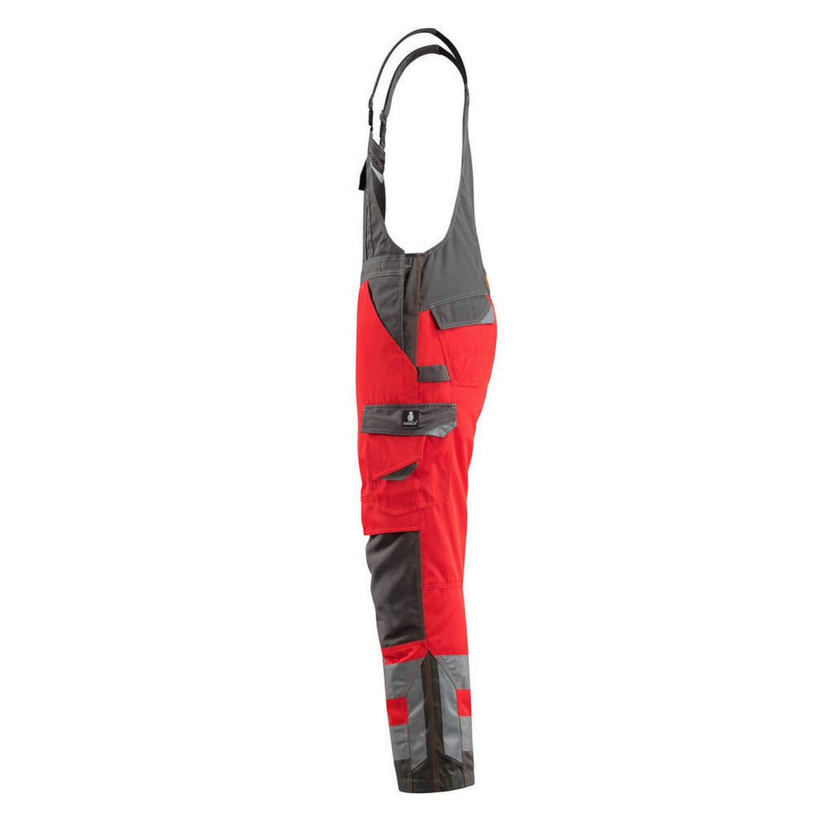 Red-Dark Anthracite - Side - Mascot Mens Newcastle Safe Supreme Hi-Vis Bib And Brace Overall