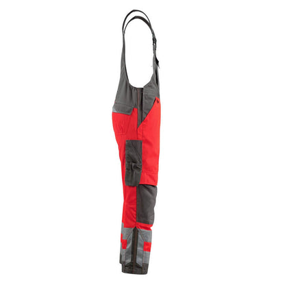 Red-Dark Anthracite - Lifestyle - Mascot Mens Newcastle Safe Supreme Hi-Vis Bib And Brace Overall