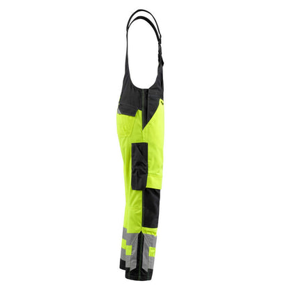 Yellow-Black - Lifestyle - Mascot Mens Newcastle Safe Supreme Hi-Vis Bib And Brace Overall