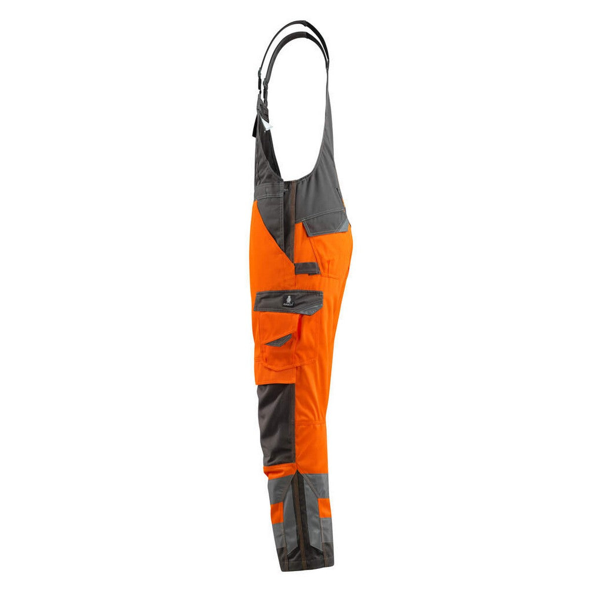 Orange-Dark Anthracite - Side - Mascot Mens Newcastle Safe Supreme Hi-Vis Bib And Brace Overall