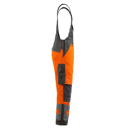 Orange-Dark Anthracite - Lifestyle - Mascot Mens Newcastle Safe Supreme Hi-Vis Bib And Brace Overall