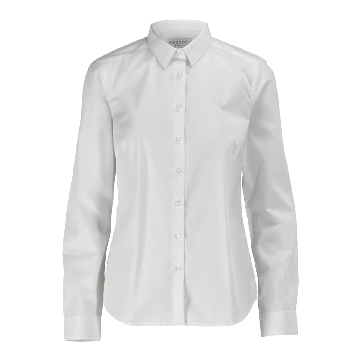 White - Front - Mascot Womens-Ladies Frontline Poplin Shirt