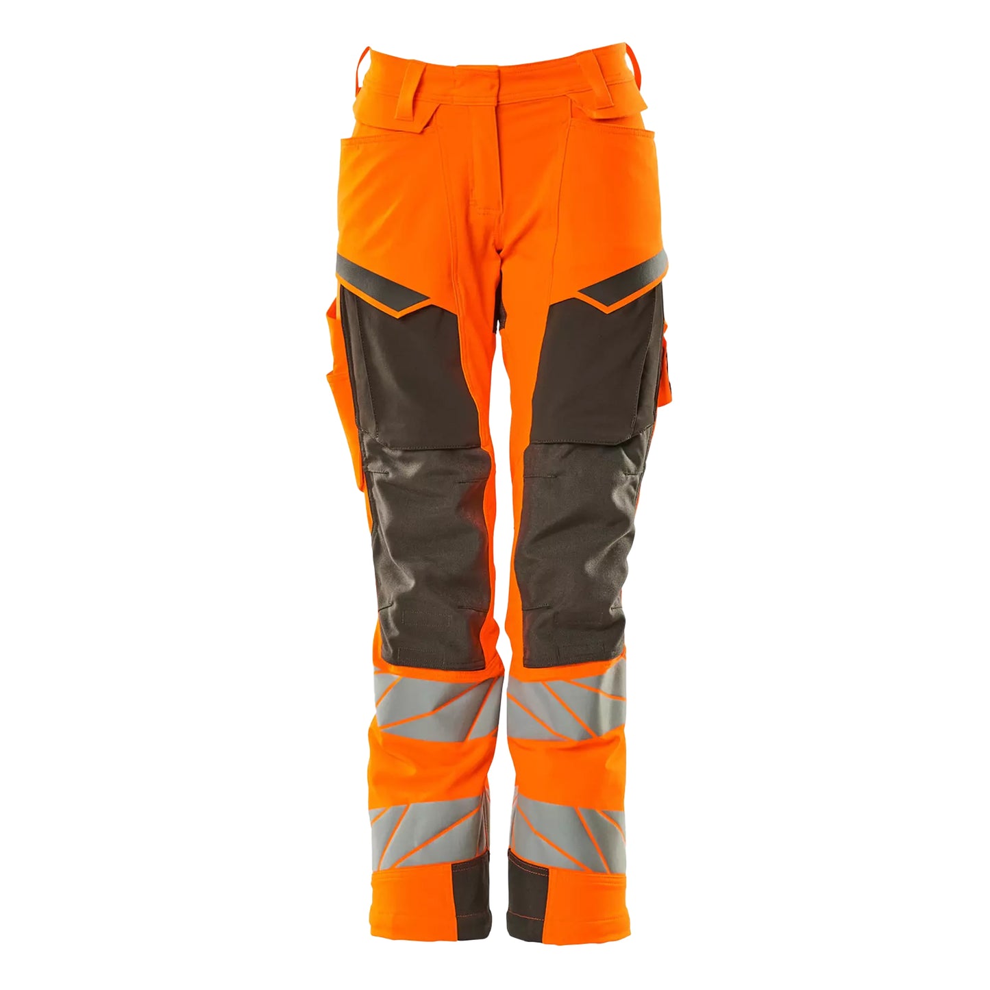 Orange-Dark Anthracite - Front - Mascot Womens-Ladies Accelerate Safe Hi-Vis Work Trousers