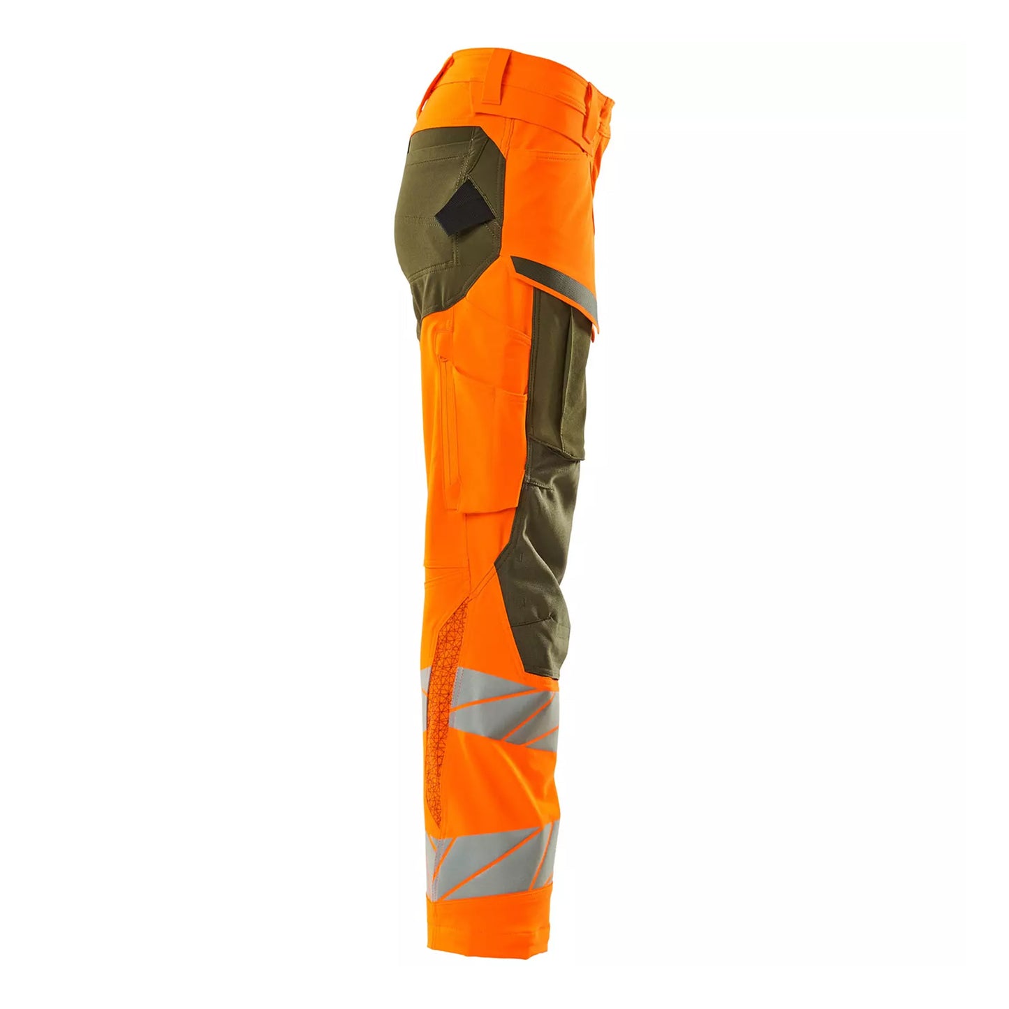 Orange-Moss Green - Lifestyle - Mascot Womens-Ladies Accelerate Safe Hi-Vis Work Trousers