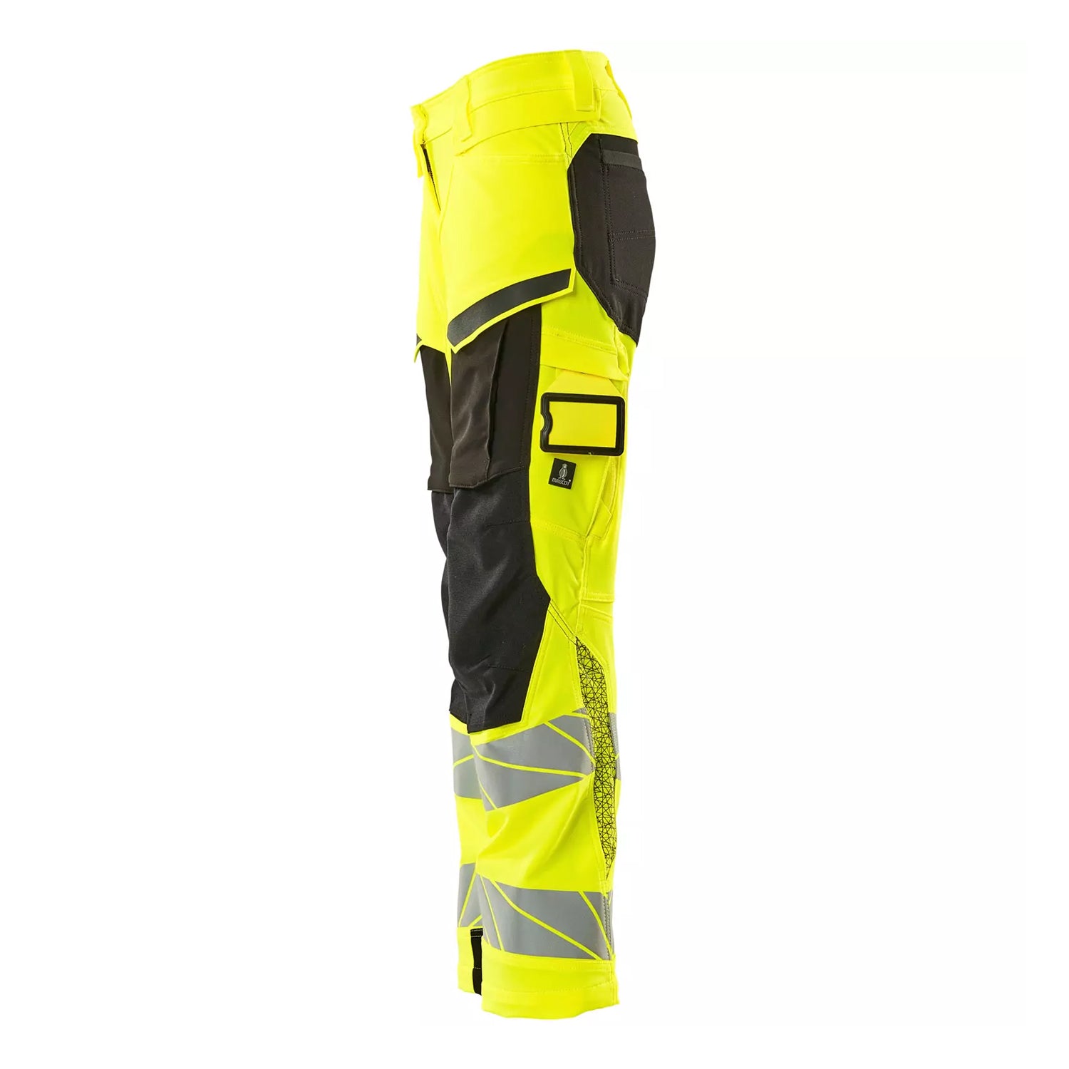 Yellow-Black - Side - Mascot Womens-Ladies Accelerate Safe Hi-Vis Work Trousers