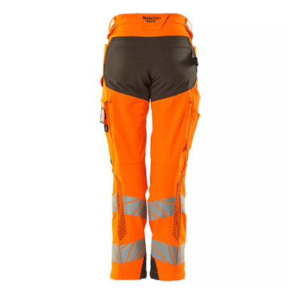 Orange-Dark Anthracite - Back - Mascot Womens-Ladies Accelerate Safe Hi-Vis Work Trousers