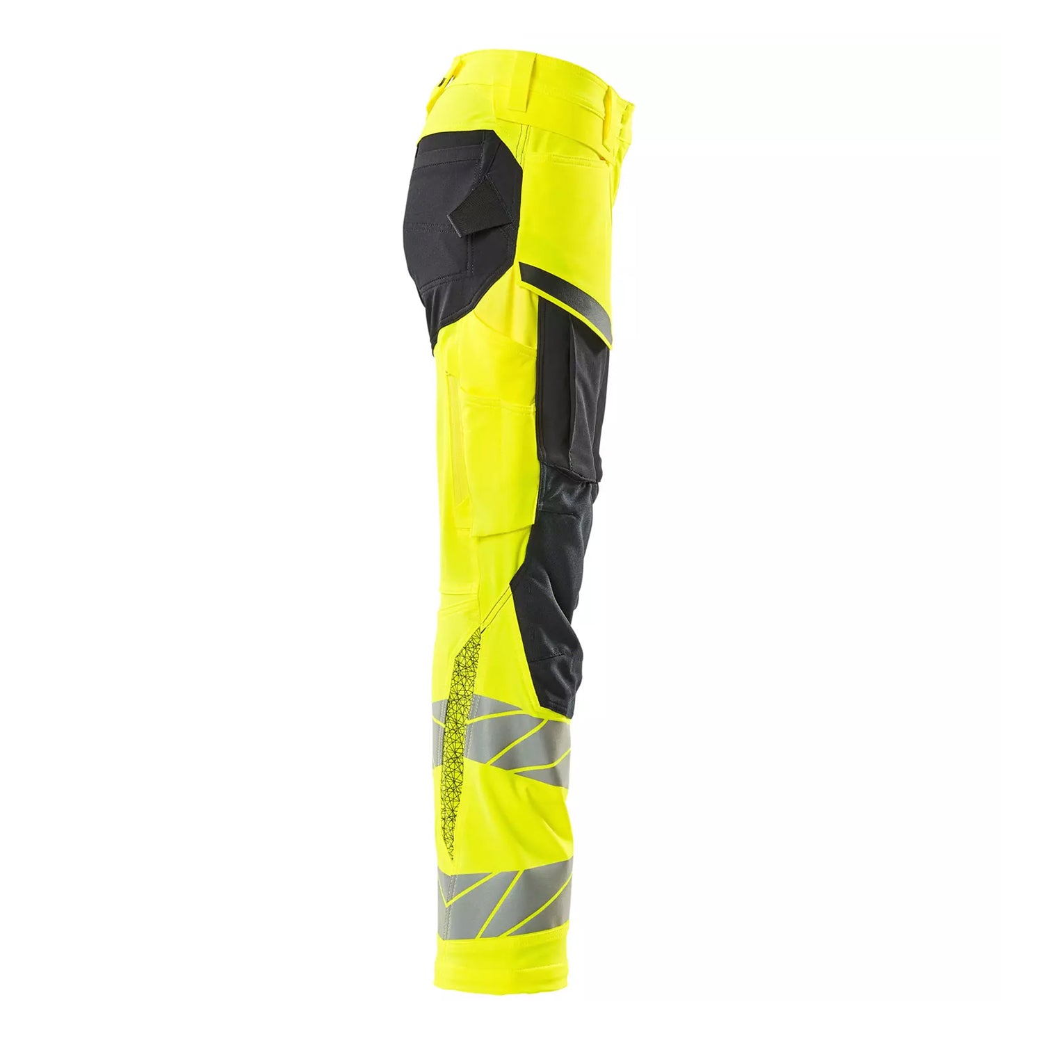 Yellow-Dark Navy - Lifestyle - Mascot Womens-Ladies Accelerate Safe Hi-Vis Work Trousers