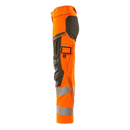 Orange-Dark Anthracite - Side - Mascot Womens-Ladies Accelerate Safe Hi-Vis Work Trousers