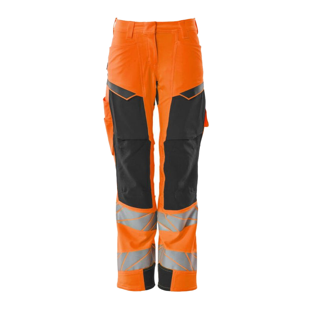 Hi Vis Orange-Dark Anthracite - Front - Mascot Womens-Ladies Accelerate Safe Hi-Vis Work Trousers