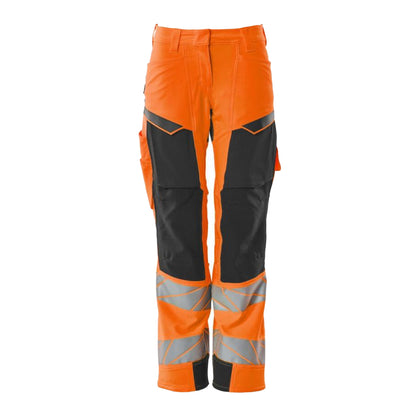 Hi Vis Orange-Dark Anthracite - Front - Mascot Womens-Ladies Accelerate Safe Hi-Vis Work Trousers