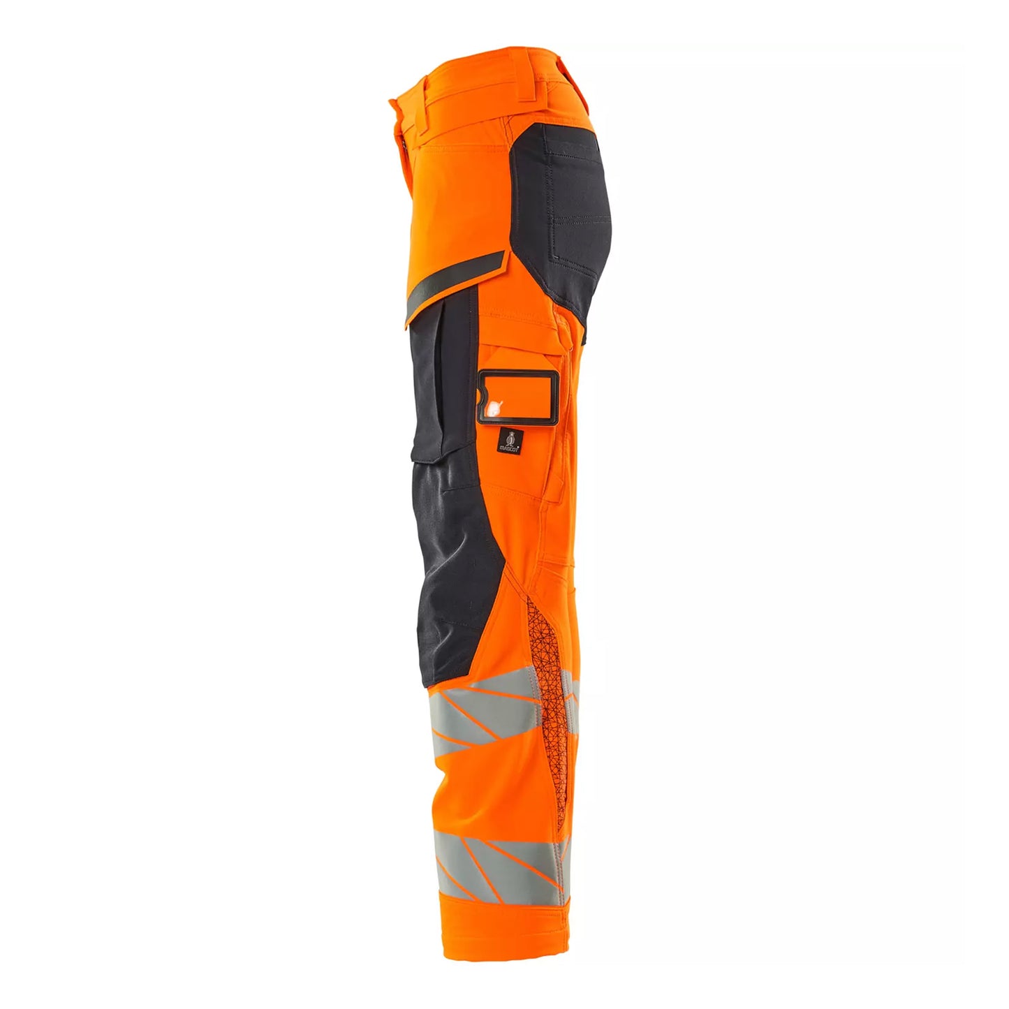 Orange-Dark Navy - Side - Mascot Womens-Ladies Accelerate Safe Hi-Vis Work Trousers