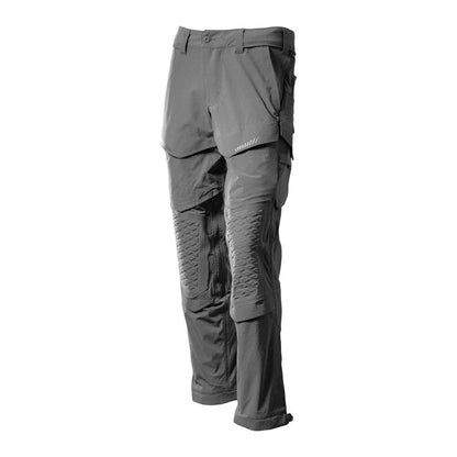 Stone Grey - Front - Mascot Mens Customised Knee Pad Pockets Work Trousers
