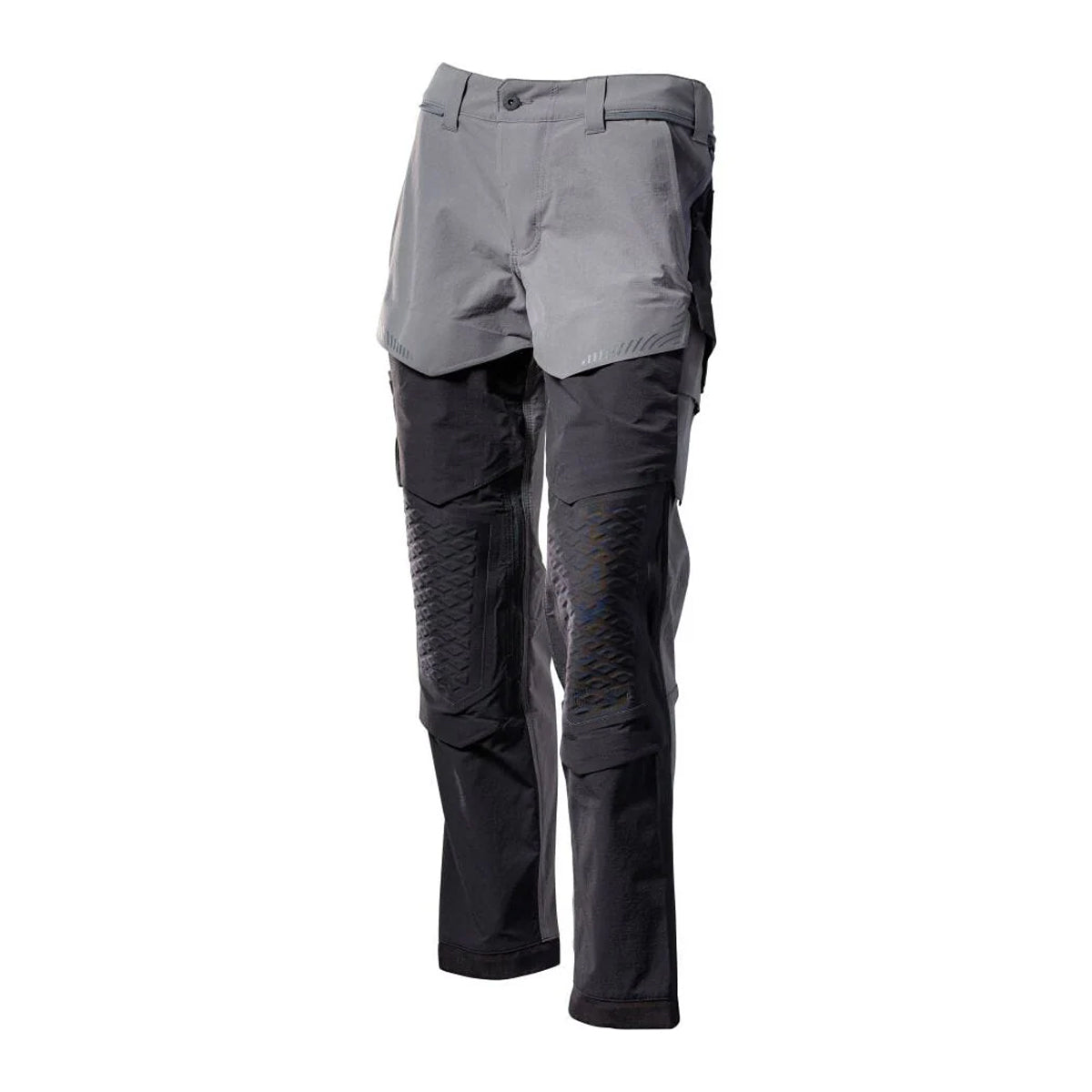 Stone Grey-Black - Front - Mascot Mens Customised Knee Pad Pockets Work Trousers