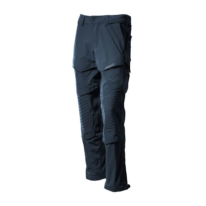 Dark Navy - Front - Mascot Mens Customised Knee Pad Pockets Work Trousers