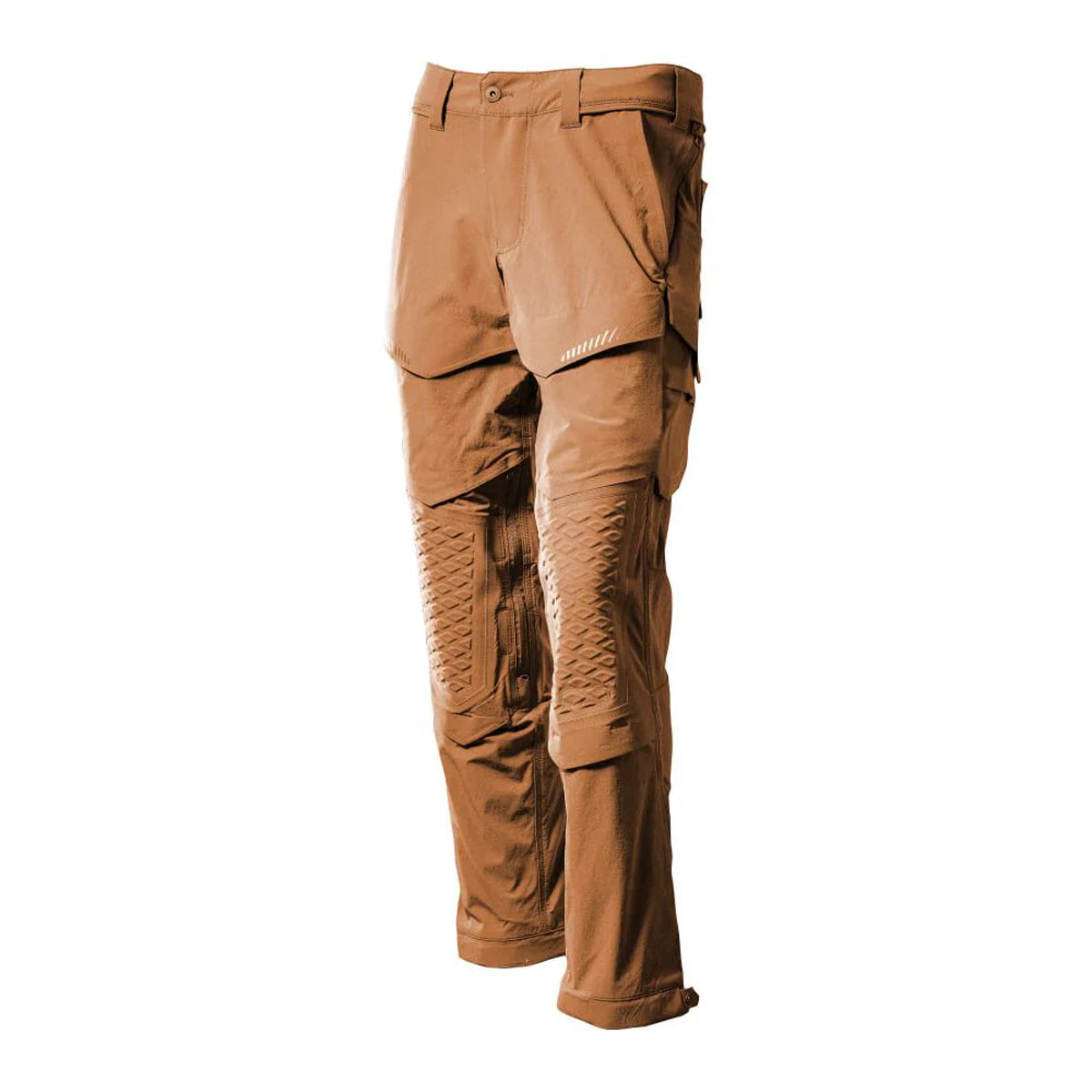 Nut Brown - Front - Mascot Mens Customised Knee Pad Pockets Work Trousers