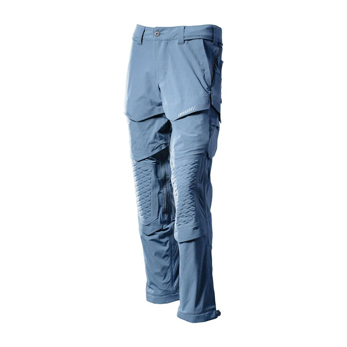 Stone Blue - Front - Mascot Mens Customised Knee Pad Pockets Work Trousers