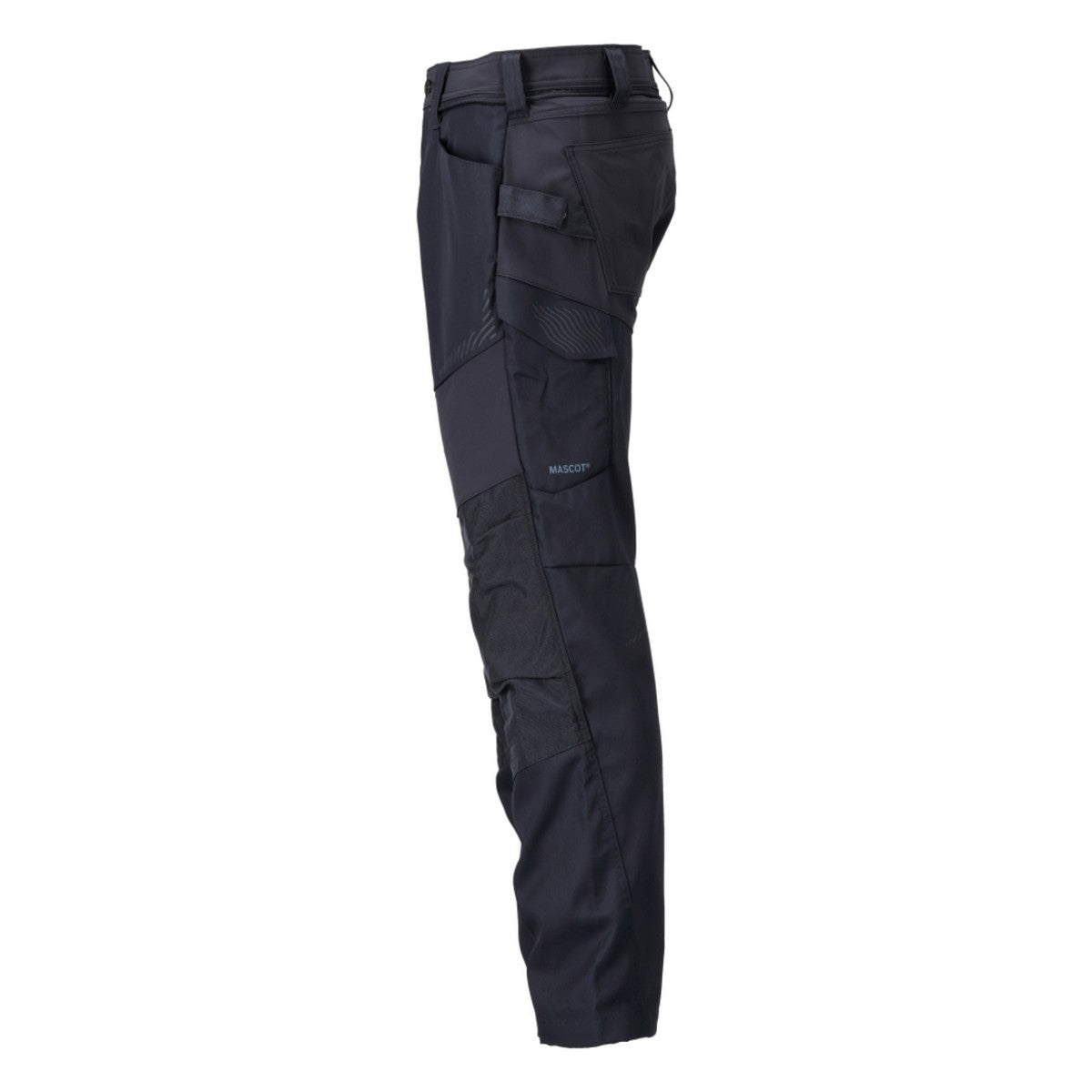 Dark Navy - Side - Mascot Mens Customised Knee Pad Pockets Work Trousers