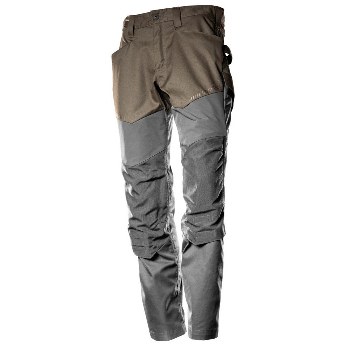 Dark Sand-Stone Grey - Front - Mascot Mens Customised Knee Pad Pockets Work Trousers