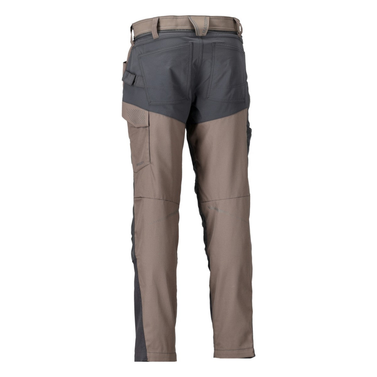 Dark Sand-Stone Grey - Back - Mascot Mens Customised Knee Pad Pockets Work Trousers