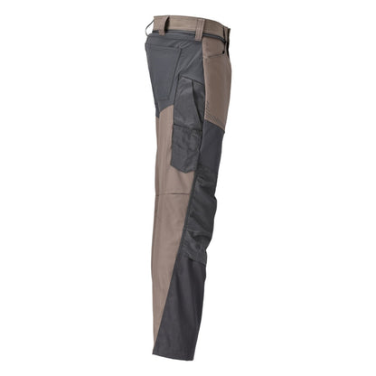 Dark Sand-Stone Grey - Lifestyle - Mascot Mens Customised Knee Pad Pockets Work Trousers