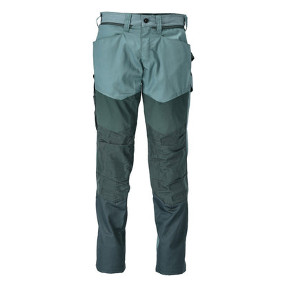 Light Forest Green-Forest Green - Front - Mascot Mens Customised Knee Pad Pockets Work Trousers