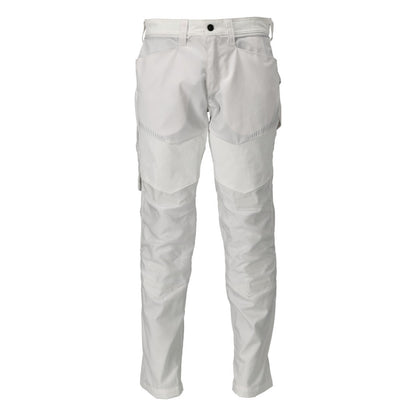 White - Front - Mascot Mens Customised Knee Pad Pockets Work Trousers