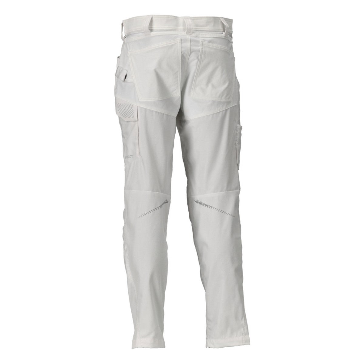 White - Back - Mascot Mens Customised Knee Pad Pockets Work Trousers