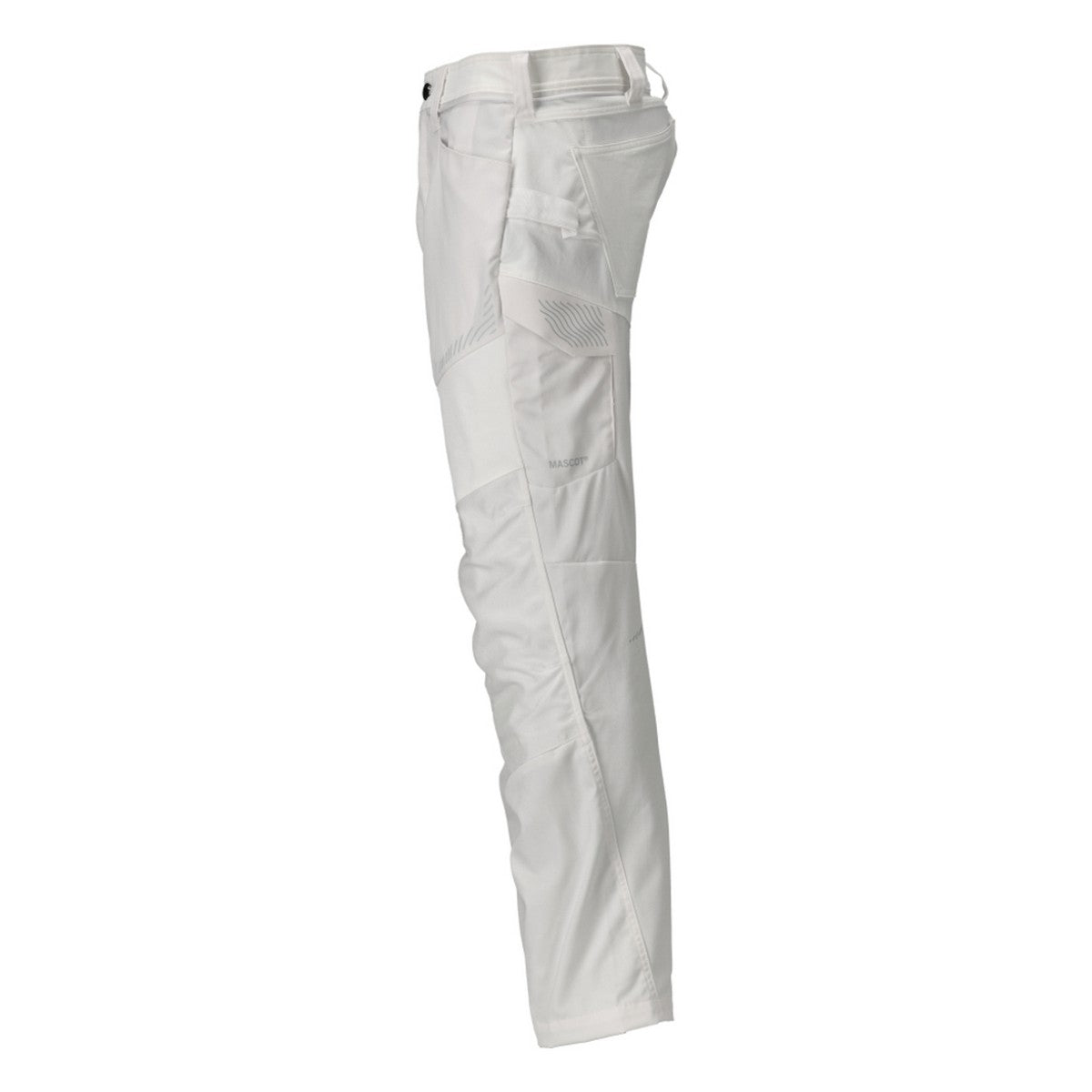 White - Side - Mascot Mens Customised Knee Pad Pockets Work Trousers