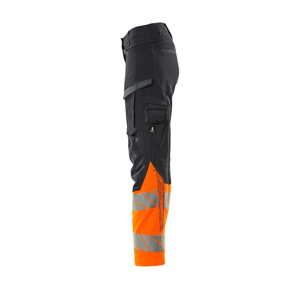Dark Navy-Orange - Lifestyle - Mascot Womens-Ladies Accelerate Safe Hi-Vis Work Trousers
