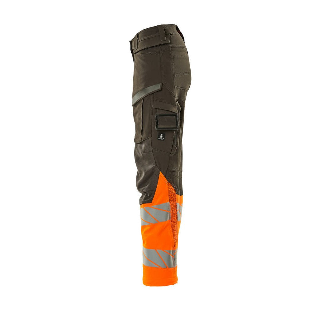 Dark Anthracite-Orange - Lifestyle - Mascot Womens-Ladies Accelerate Safe Hi-Vis Work Trousers