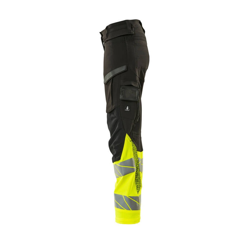 Black-Yellow - Lifestyle - Mascot Womens-Ladies Accelerate Safe Hi-Vis Work Trousers