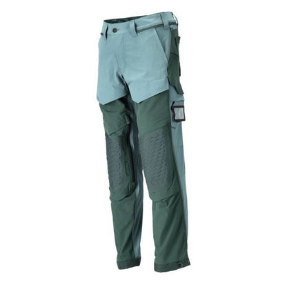 Light Forest Green-Forest Green - Side - Mascot Mens Customised Knee Pad Pockets Short Work Trousers