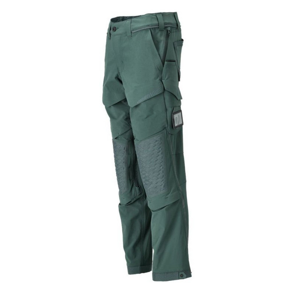 Forest Green - Side - Mascot Mens Customised Knee Pad Pockets Short Work Trousers