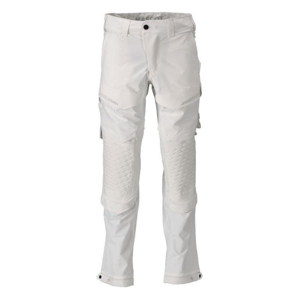 White - Front - Mascot Mens Customised Knee Pad Pockets Short Work Trousers