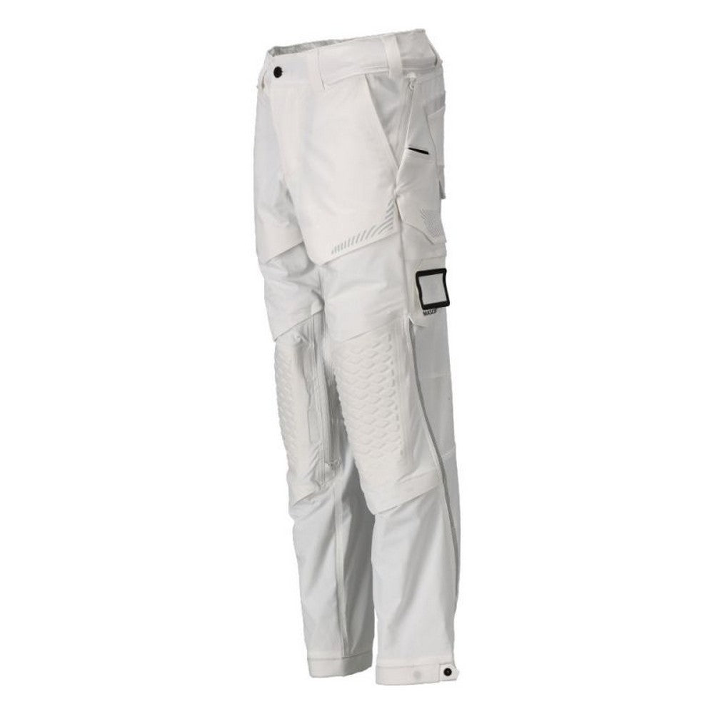 White - Side - Mascot Mens Customised Knee Pad Pockets Short Work Trousers