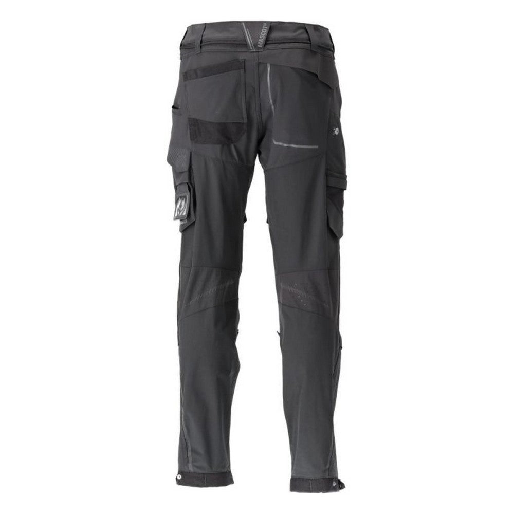 Black - Back - Mascot Mens Customised Knee Pad Pockets Short Work Trousers