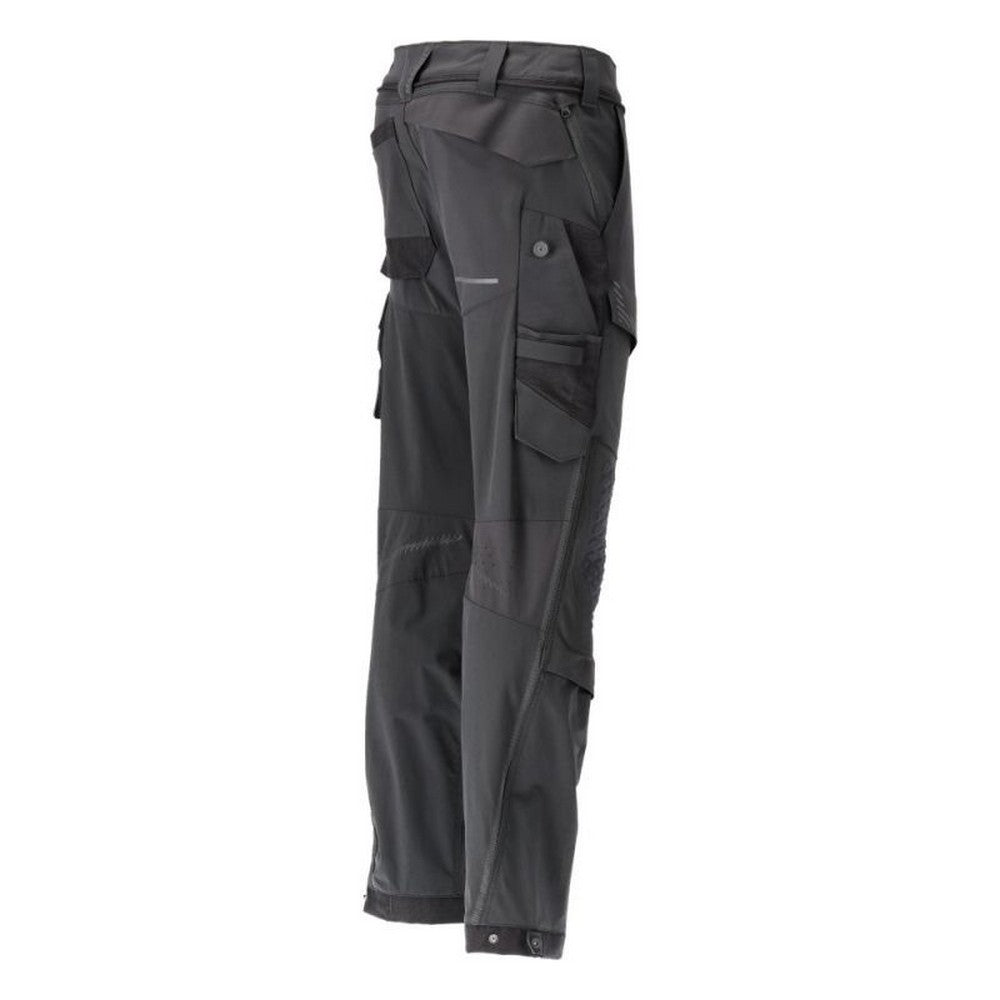 Black - Side - Mascot Mens Customised Knee Pad Pockets Short Work Trousers
