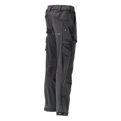 Black - Side - Mascot Mens Customised Knee Pad Pockets Short Work Trousers