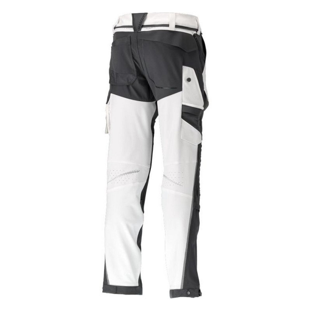 White-Stone Grey - Lifestyle - Mascot Mens Customised Knee Pad Pockets Short Work Trousers