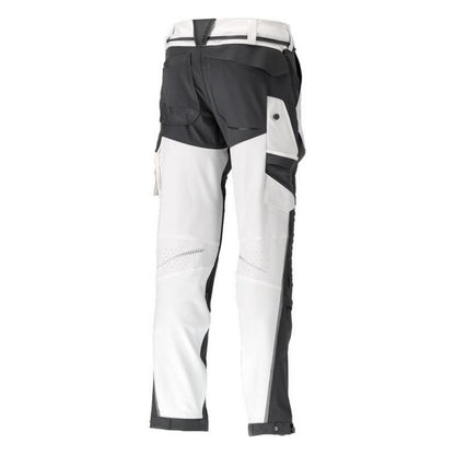 White-Stone Grey - Lifestyle - Mascot Mens Customised Knee Pad Pockets Short Work Trousers