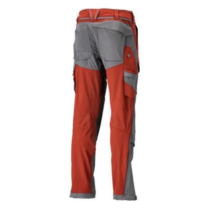 Autumn Red-Stone Grey - Lifestyle - Mascot Mens Customised Knee Pad Pockets Short Work Trousers