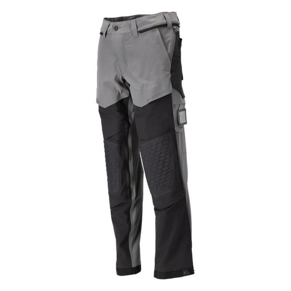Stone Grey-Black - Side - Mascot Mens Customised Knee Pad Pockets Short Work Trousers