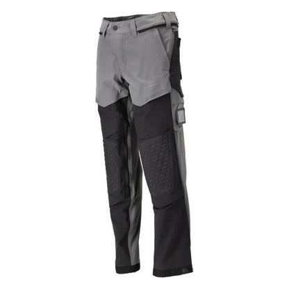 Stone Grey-Black - Side - Mascot Mens Customised Knee Pad Pockets Short Work Trousers