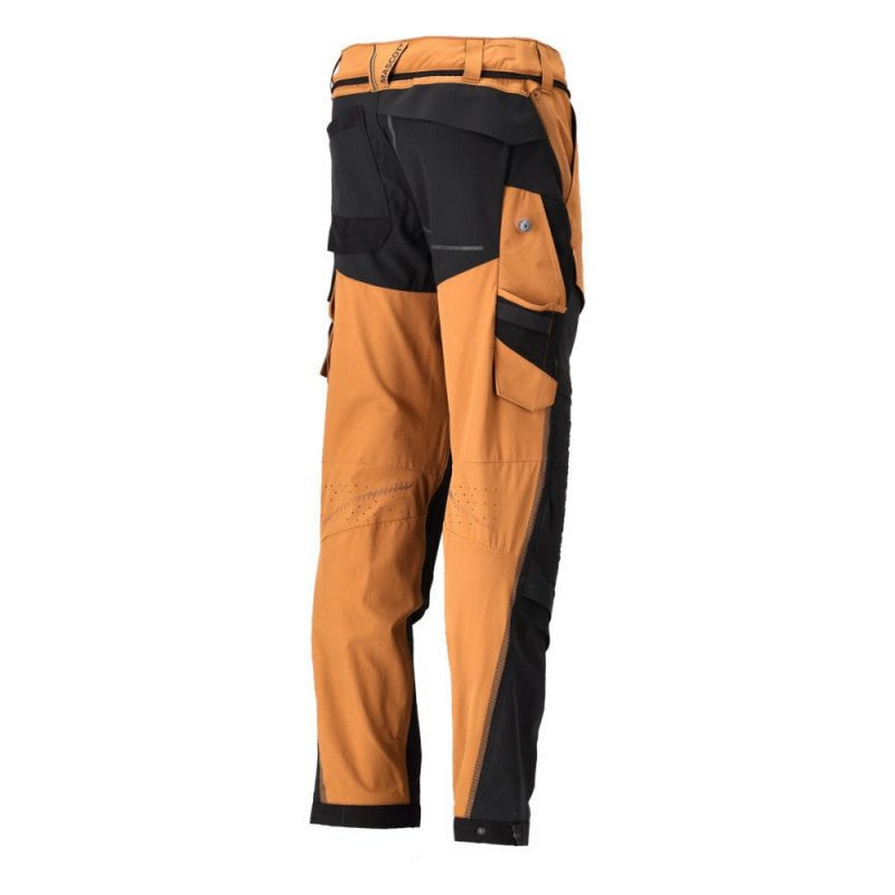 Nut Brown-Black - Lifestyle - Mascot Mens Customised Knee Pad Pockets Short Work Trousers