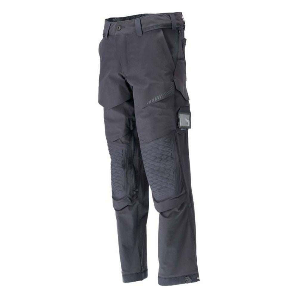 Dark Navy - Side - Mascot Mens Customised Knee Pad Pockets Short Work Trousers